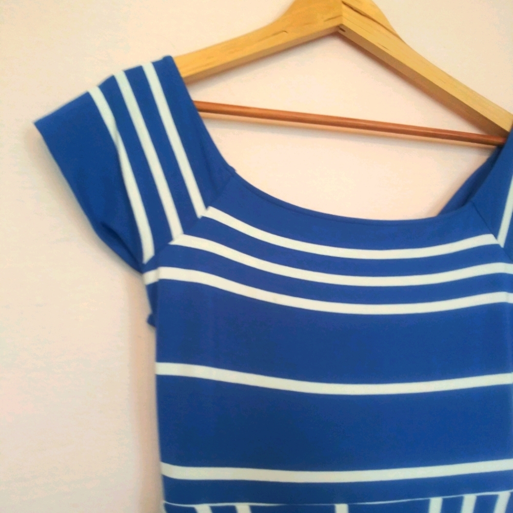 Loft Crossover back flare dress